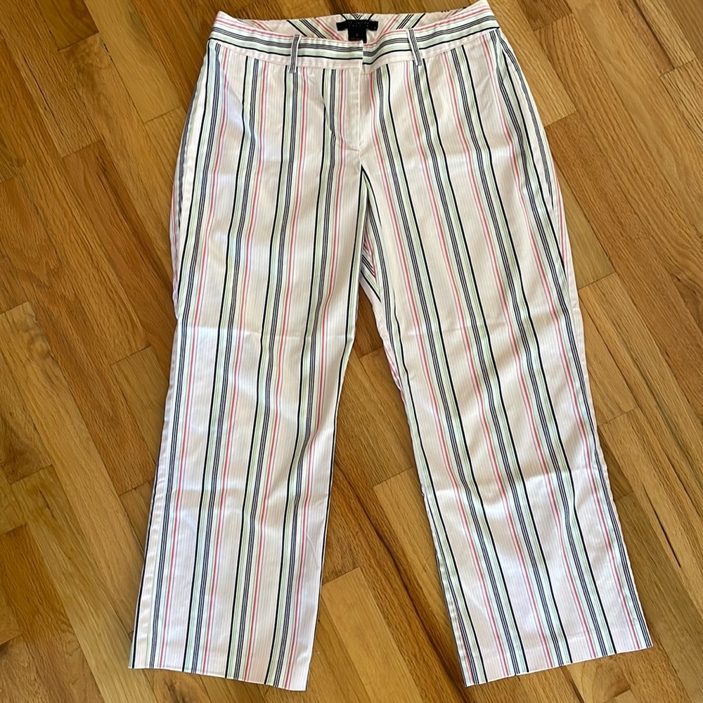The Limited stretch cropped striped pants